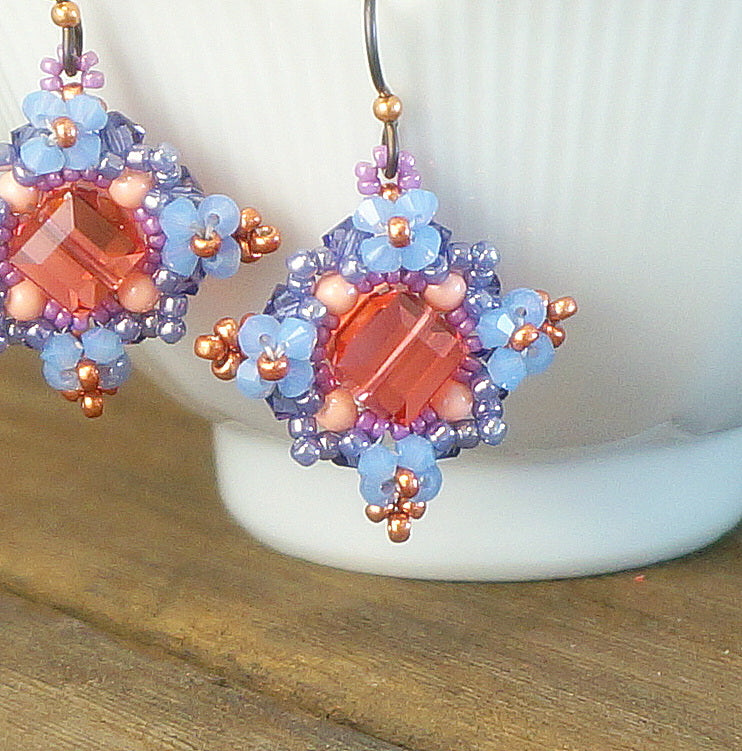 mini bead kit - Cushioned Cube Earrings