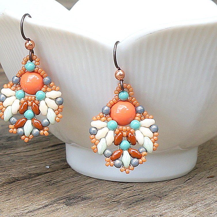 mini bead kit - Spanish Veil Earrings